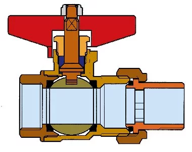 Vlinderkraan met volle doorlaat DN 1/2" FM PN25 Cimberio 346