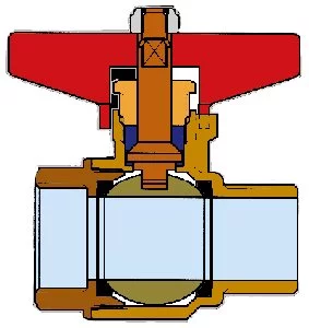 Vlinderkraan met volle doorlaat DN 1/2" FM PN60 Cimberio 301/14