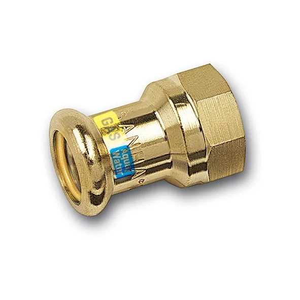 Persovergangsstuk brons 54mm x 2" F gas / (drink)water Sanha HydroGas