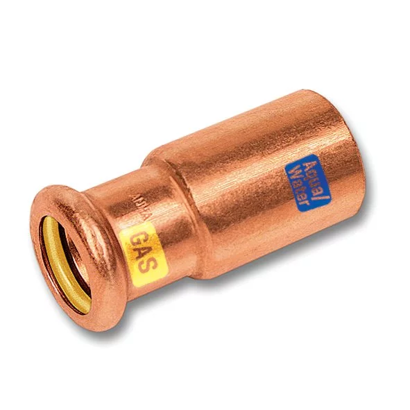 Persverloopstuk koper 42x35mm MF gas / (drink)water Sanha HydroGas