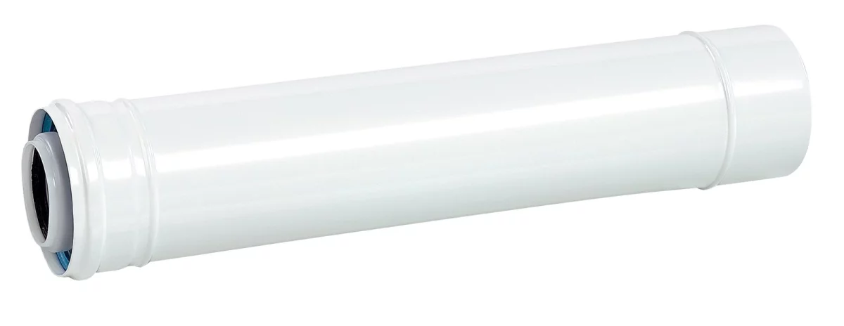 Concentrische rookgasbuis Ubbink Rolux kunststof/aluminium 60/100mm L1000mm wit