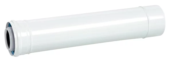 Concentrische rookgasbuis Ubbink Rolux kunststof/aluminium 60/100mm L1000mm wit
