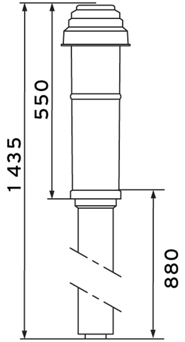 Dakdoorvoer concentrisch 60/100 alu/pp ecoTEC VC/VCW pro/+,ecoCOMP VSC246 (ex 0020060570)