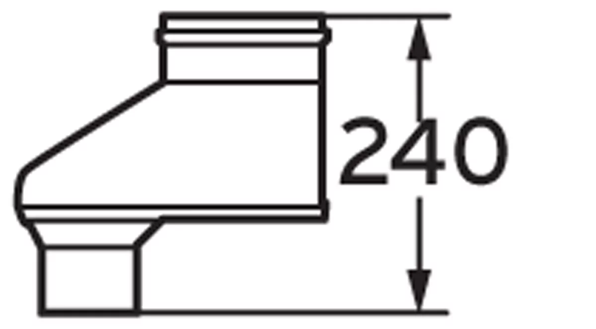 Rookgasketeladapter Vaillant ecoTEC aluminium parallel / concentrisch 80/125mm - 80/80mm