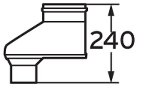 Rookgasketeladapter Vaillant ecoTEC aluminium parallel / concentrisch 80/125mm - 80/80mm