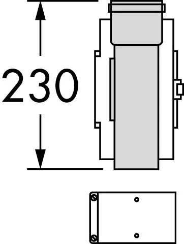 Concentrische rookgashulpstuk Vaillant kunststof aluminium