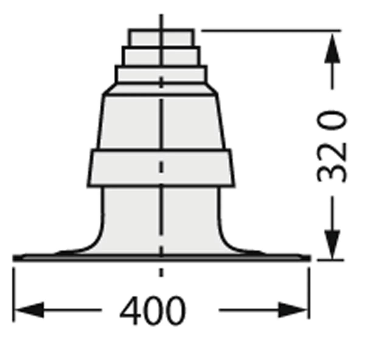 Schouwkap 80 in PP vaillant
