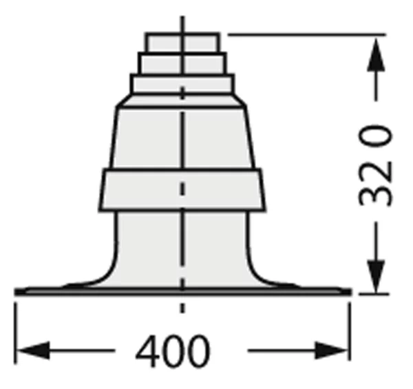 Schouwkap 80 in PP vaillant