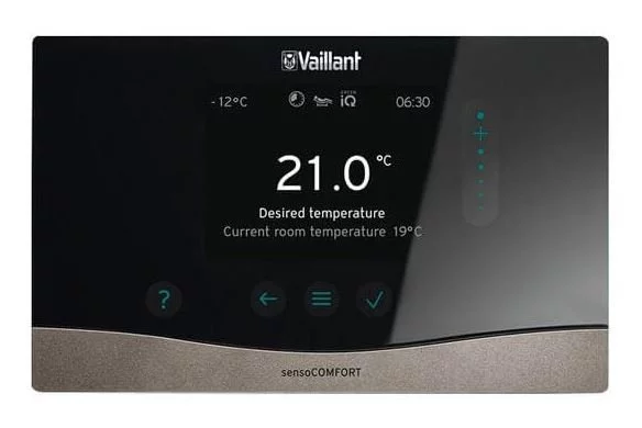 Ruimteklokthermostaat Vaillant sensoCOMFORT jaarklok klasse VI modulerend VRC 720f