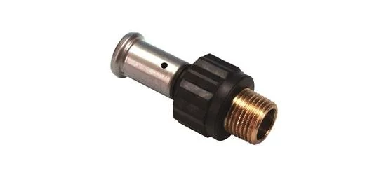 Persovergangsstuk kunststof 20/2mm x 3/4" M (drink)water Henco PVDF
