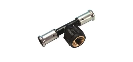 Persovergangs-T-stuk kunststof 26/3 x 3/4" x 26/3 F (drink)water Henco PVDF